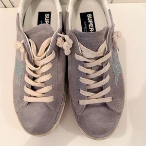 Golden Goose size 39 Super Star grey suede sneakers